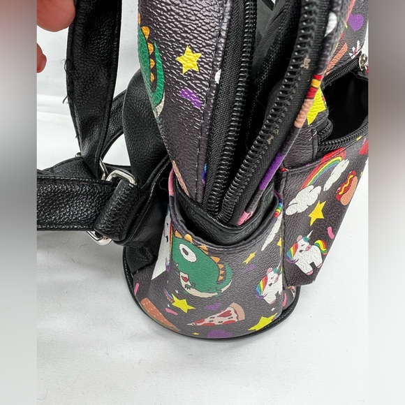 Ashley. M Unicorn and Junkfood Collage Mini Backpack (PB1) - Picture 7 of 8